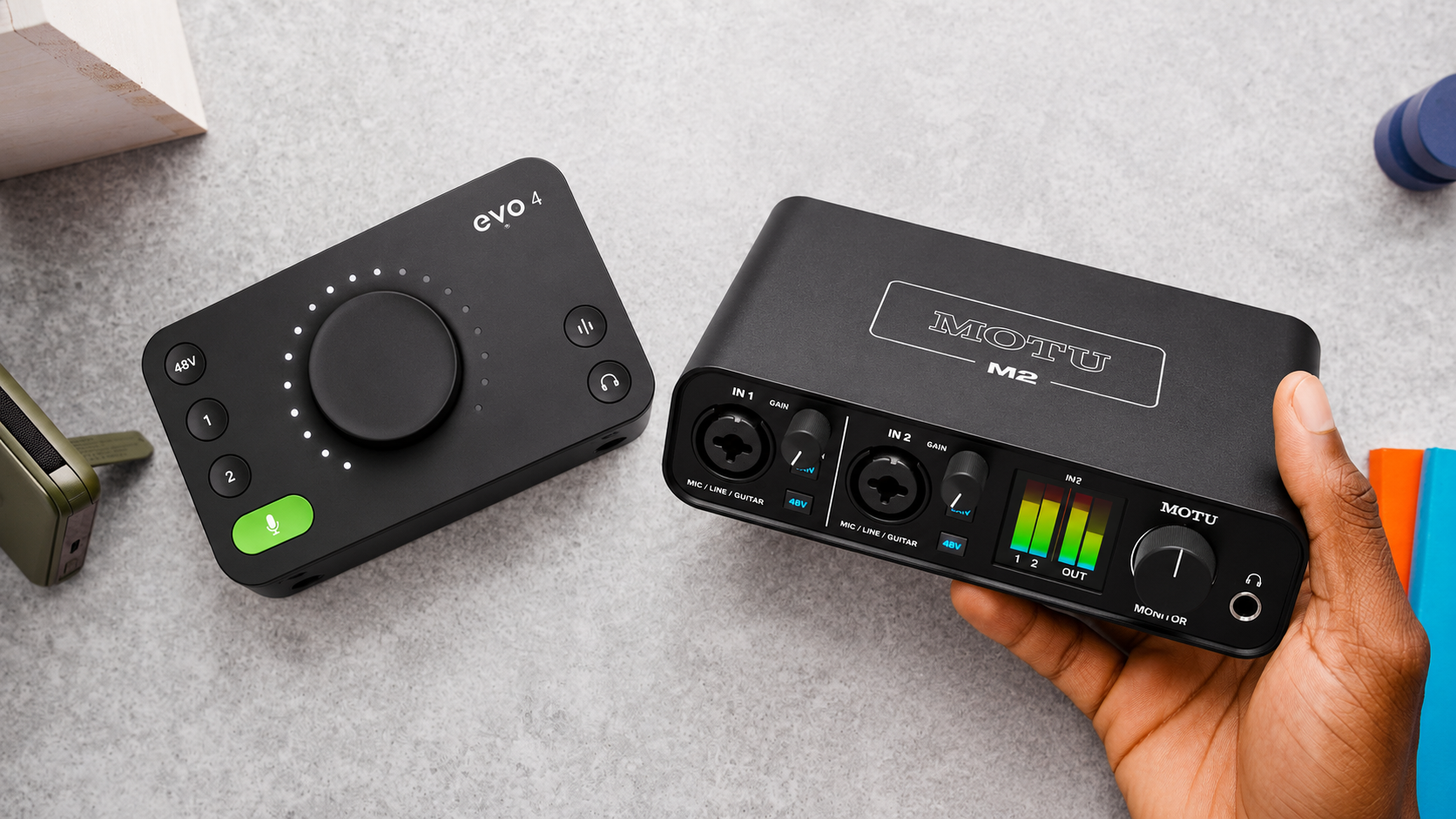 Audient EVO 4 vs MOTU M2: Which One Is Right for You?